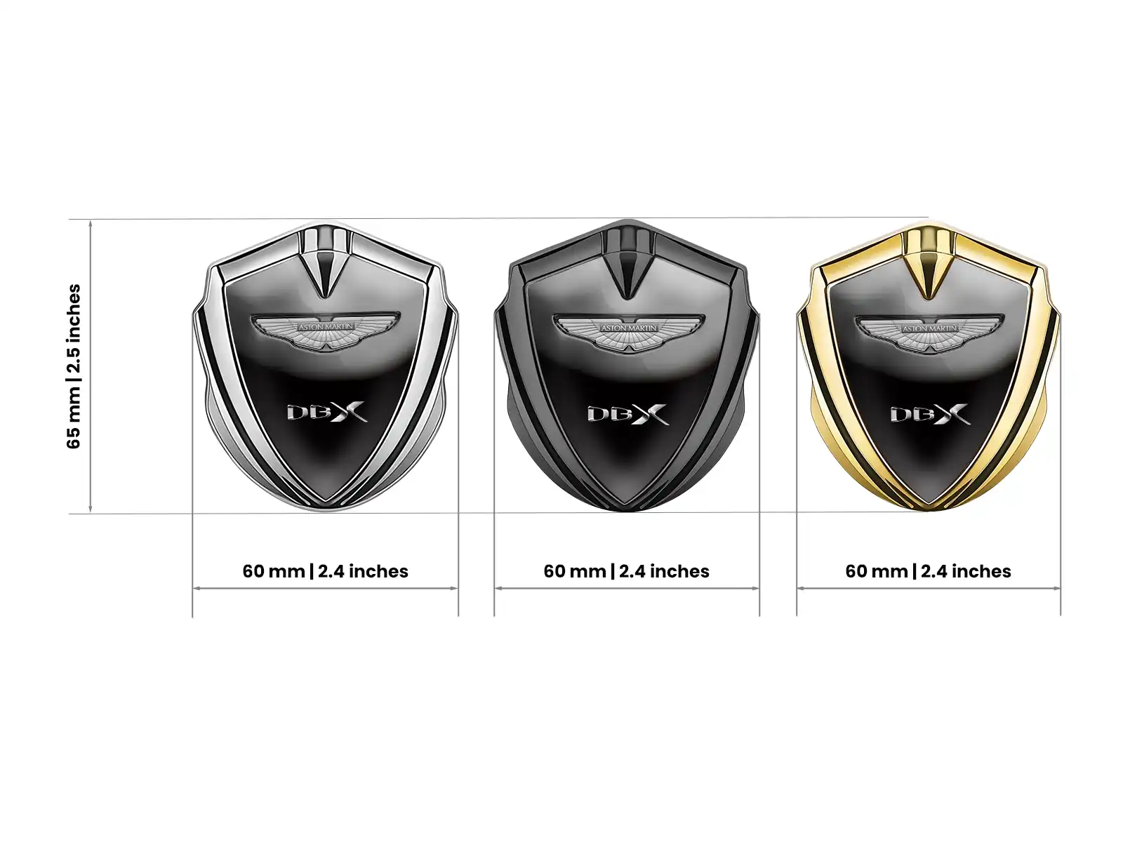 Aston Martin Abzeichen Selbstklebend Luxus Design Glänzendes Metall